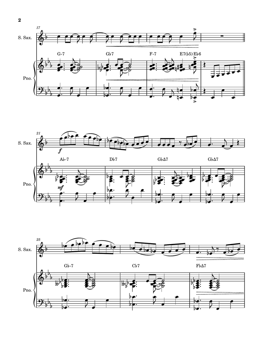 One Note Samba (Samba De Uma Nota So) Soprano Saxophone scores gallery preview page 2