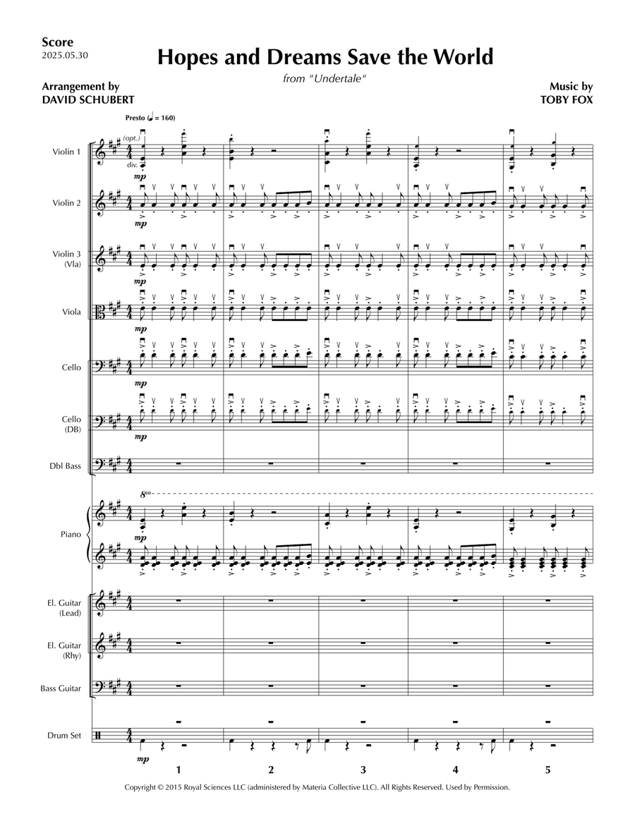 Hopes & Dreams Save The World His Theme String Orchestra scores gallery preview page 3