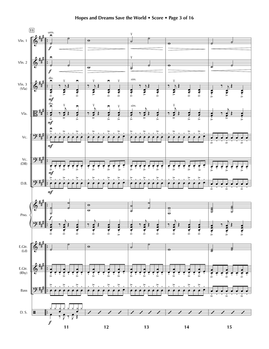Hopes & Dreams Save The World His Theme String Orchestra scores gallery preview page 5
