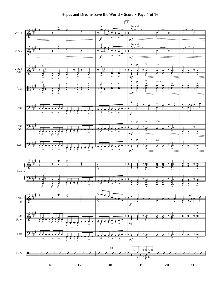 Hopes & Dreams Save The World His Theme String Orchestra scores gallery preview page 6