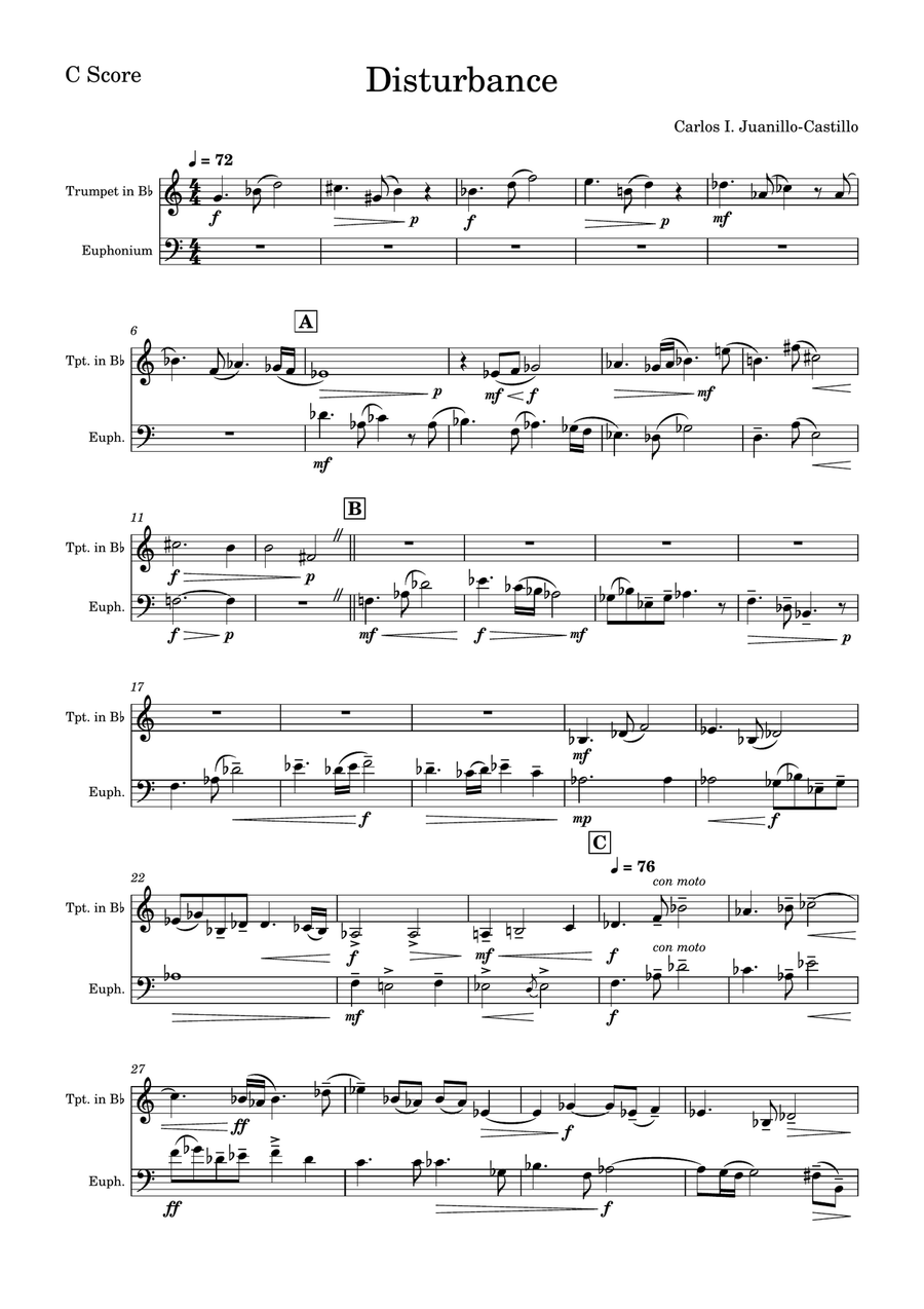 Disturbance Disturbance Brass Duet scores gallery preview page 3