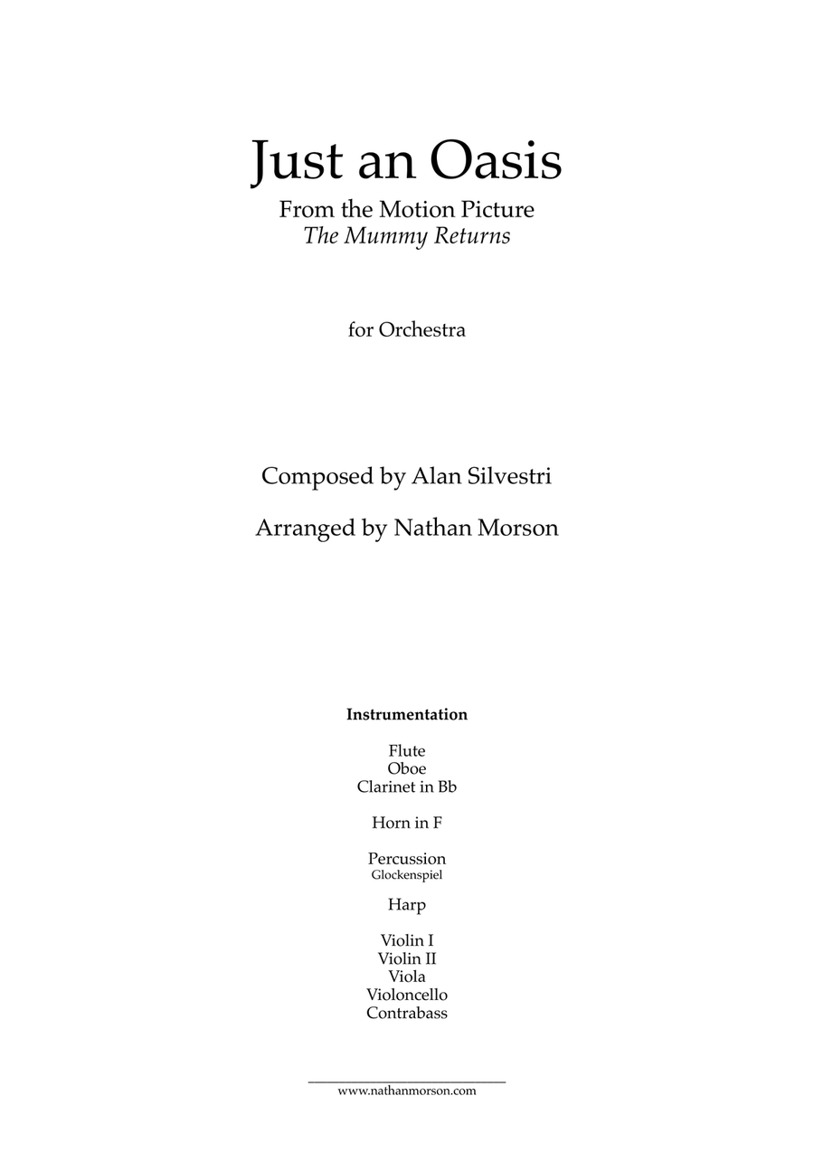 Just An Oasis Just An Oasis Chamber Orchestra scores gallery preview page 1
