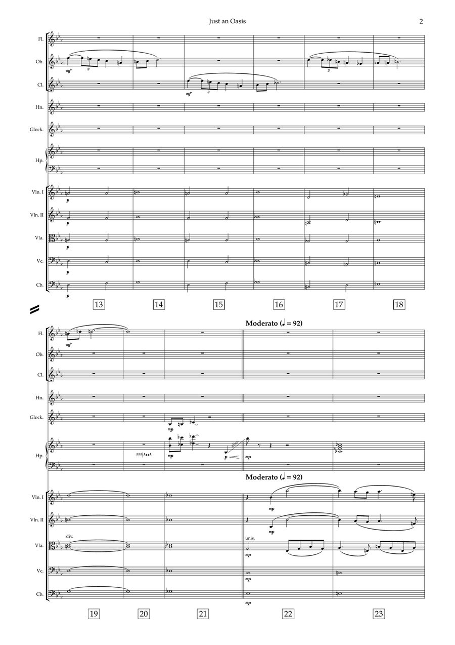 Just An Oasis Just An Oasis Chamber Orchestra scores gallery preview page 3