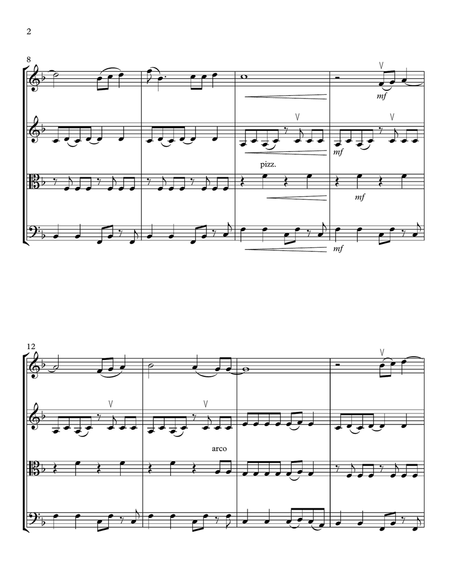 Go Your Own Way String Quartet scores gallery preview page 2