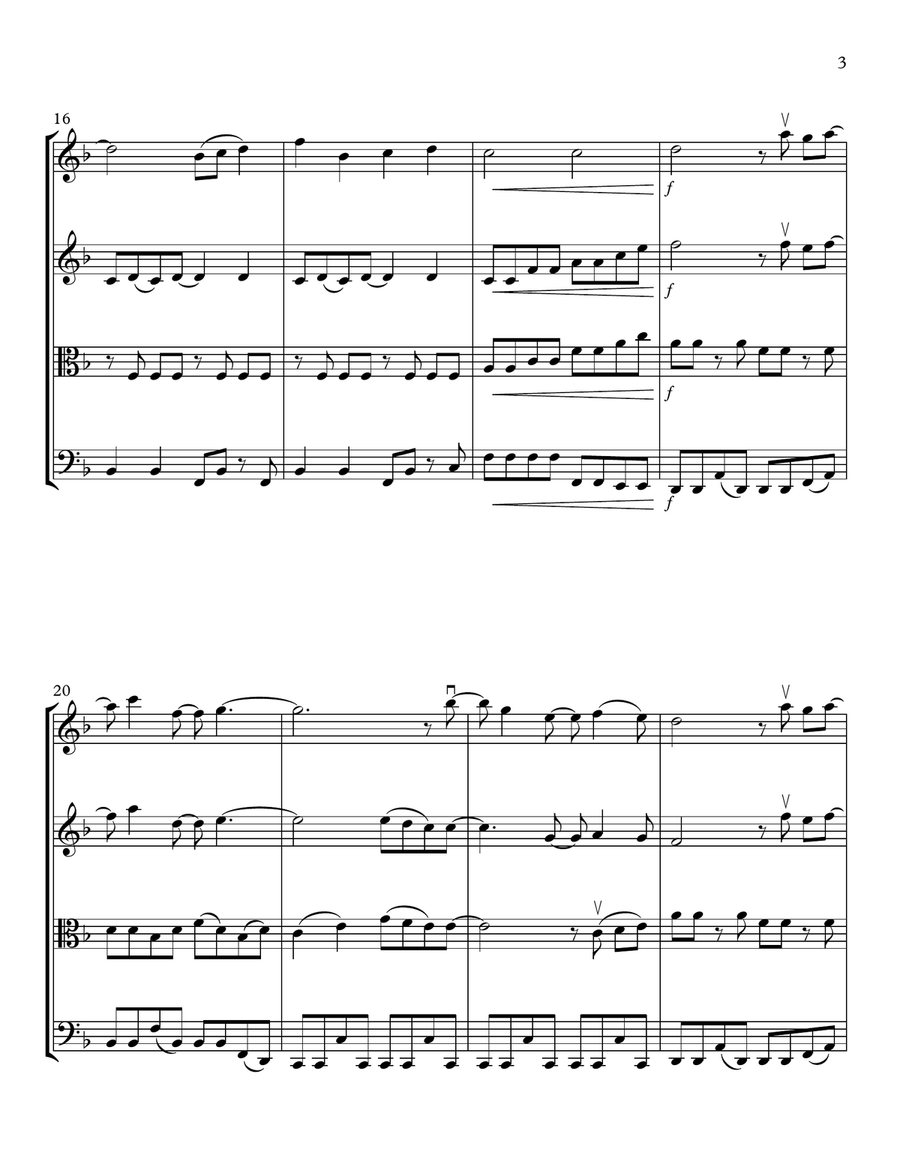 Go Your Own Way String Quartet scores gallery preview page 3