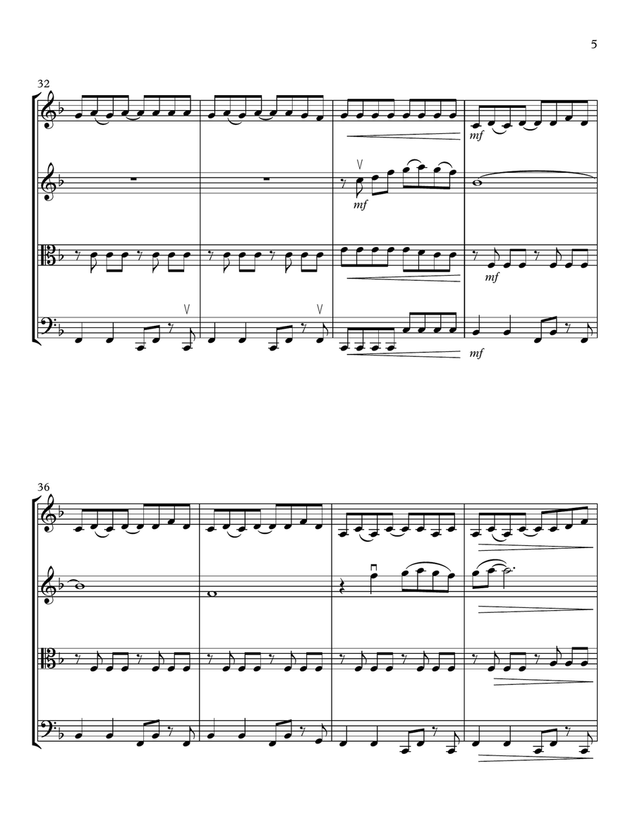 Go Your Own Way String Quartet scores gallery preview page 5