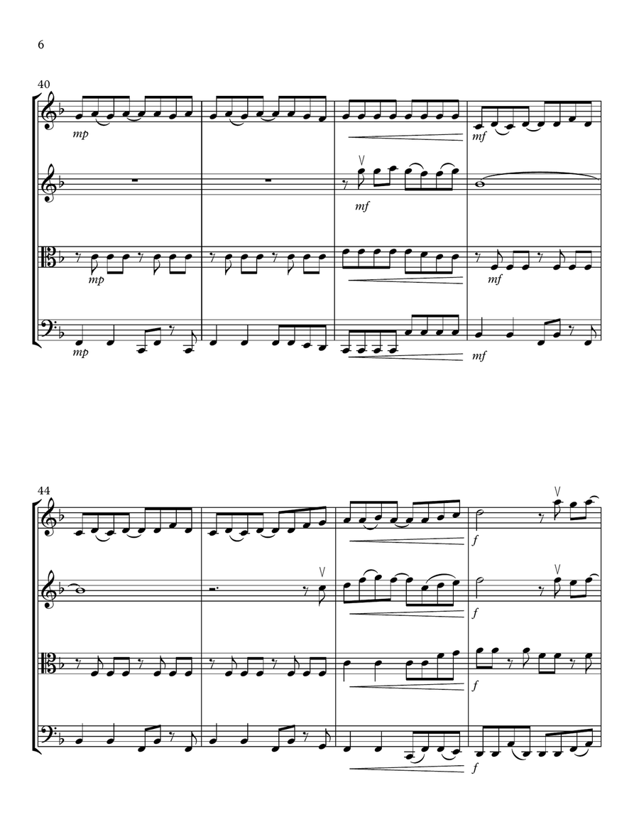 Go Your Own Way String Quartet scores gallery preview page 6
