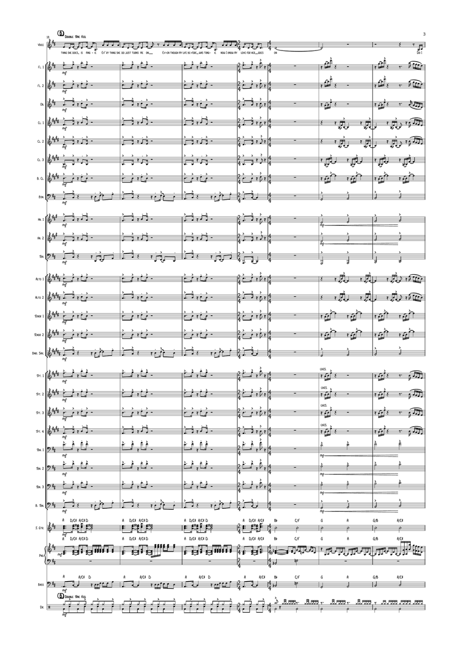 Every Little Thing She Does Is Magic Concert Band scores gallery preview page 3