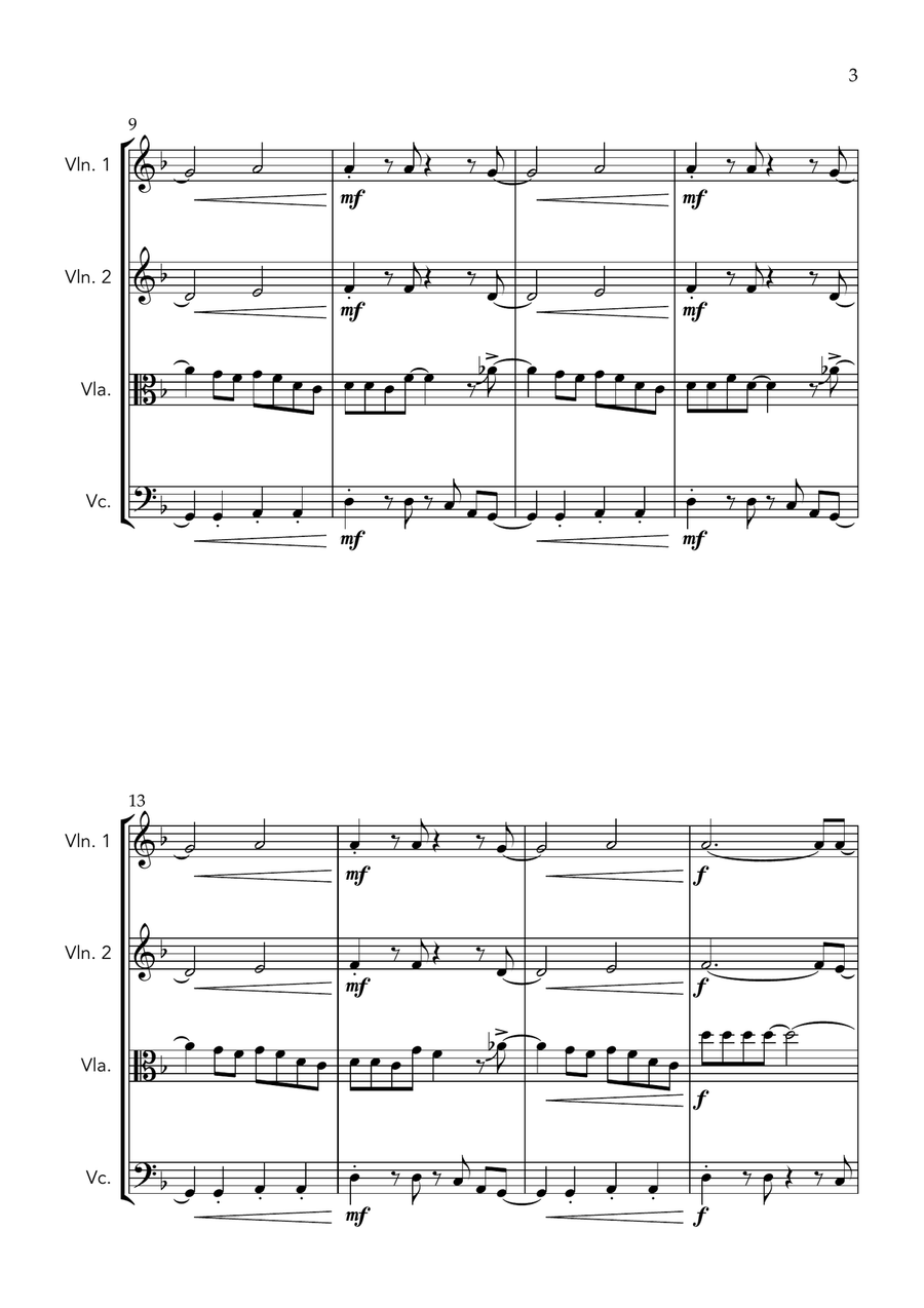 Steve's Lava Chicken String Quartet scores gallery preview page 5