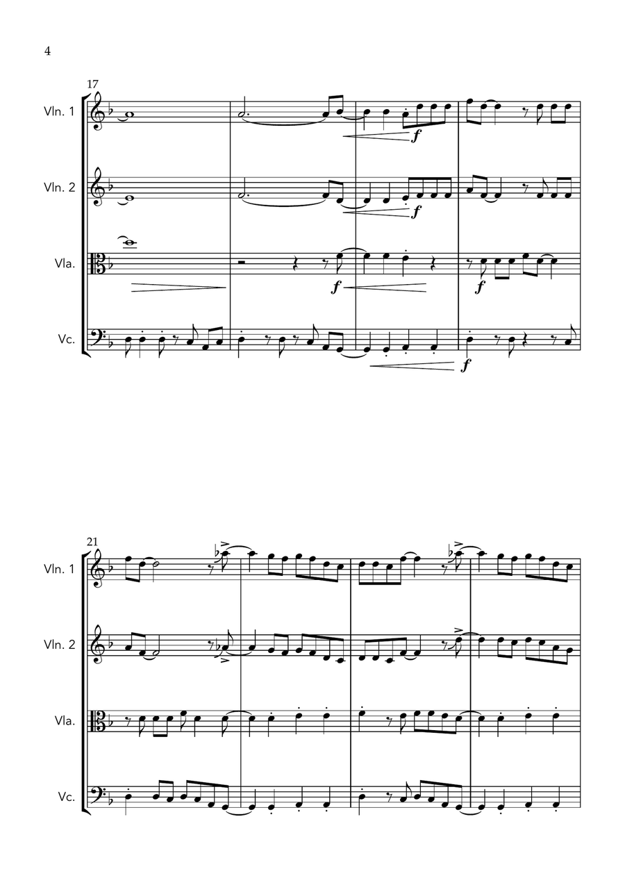 Steve's Lava Chicken String Quartet scores gallery preview page 6