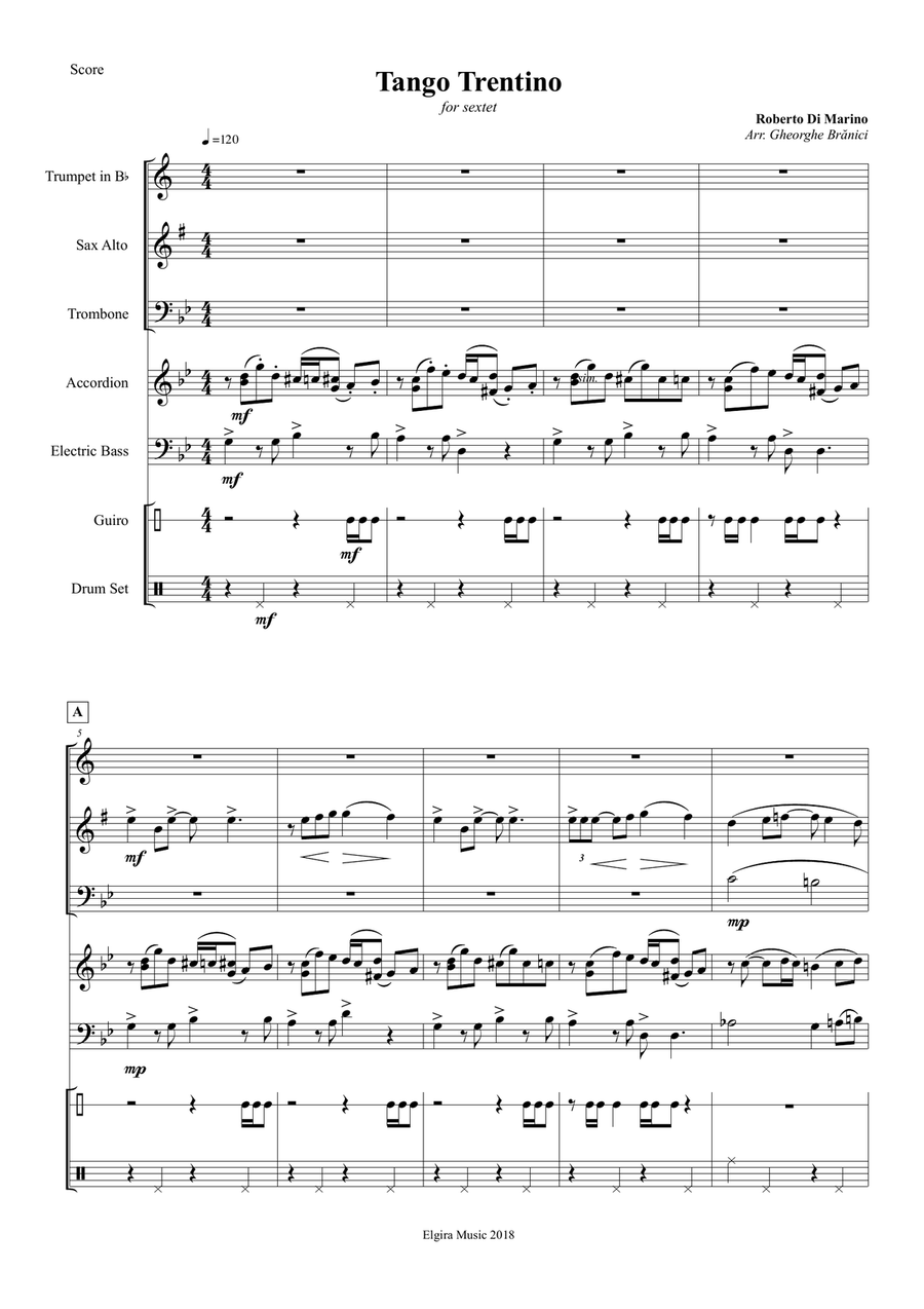 TANGO TRENTINO Small Ensemble scores gallery preview page 1