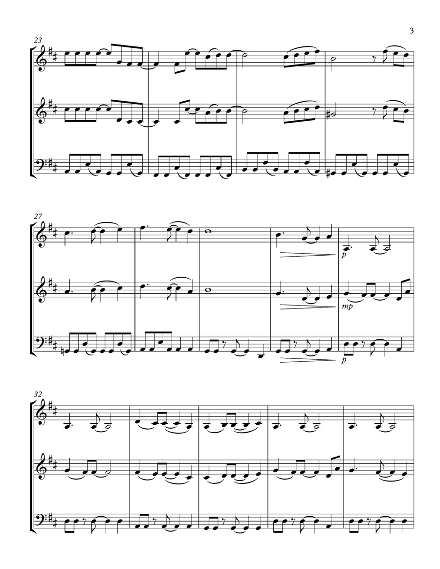 Shape Of My Heart String Trio scores gallery preview page 3