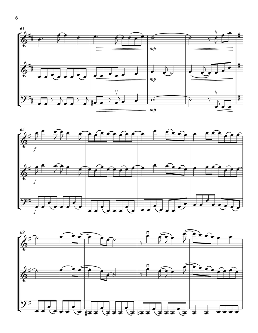 Shape Of My Heart String Trio scores gallery preview page 6