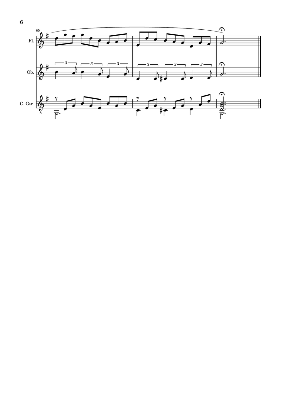 Jesu, Joy of Man´s Desiring. Flute, Oboe, Guitar. With Parts. Small Ensemble scores gallery preview page 6