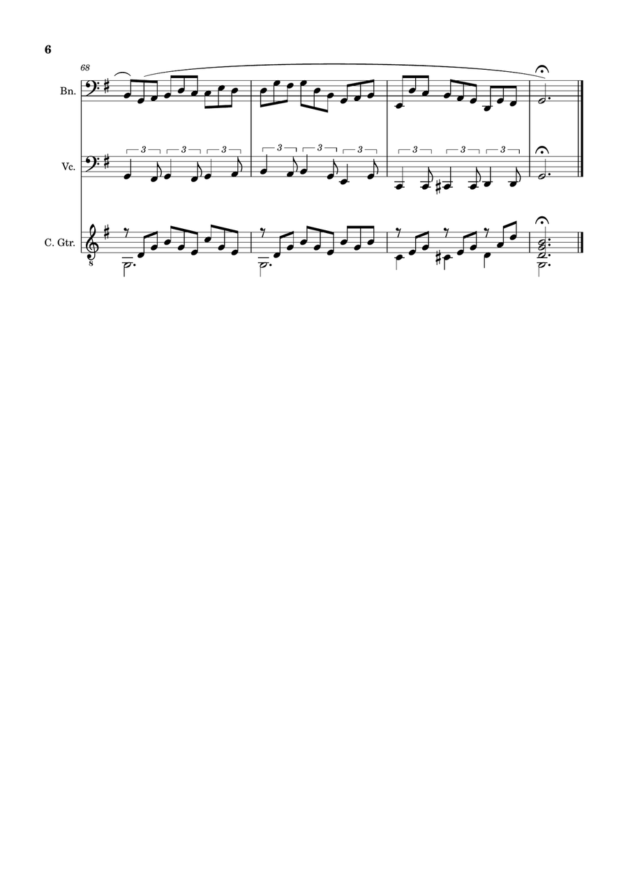 Jesu, Joy of Man´s Desiring. Bassoon, Cello, Guitar. With Parts. Small Ensemble scores gallery preview page 6