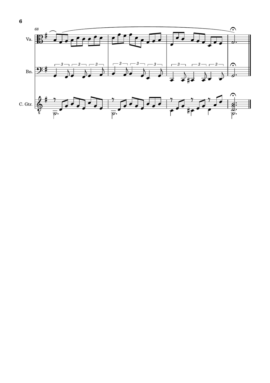 Jesu, Joy of Man´s Desiring. Viola, Bassoon, Guitar. With Parts. Small Ensemble scores gallery preview page 6