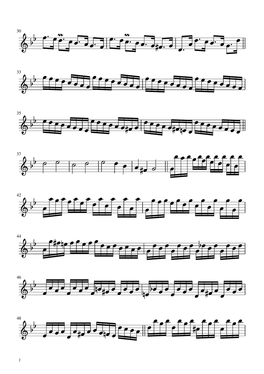 Passacaglia - Suite no.7 HWV 432 - Oboe Solo by George Frideric Handel Chamber Music - Digital Sheet Music page 2
