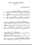 Jesu, Joy of Man´s Desiring. A. Sax. Duet and Guitar. With Parts.