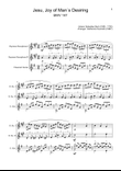 Jesu, Joy of Man´s Desiring. S. Sax. Duet and Guitar. With Parts.
