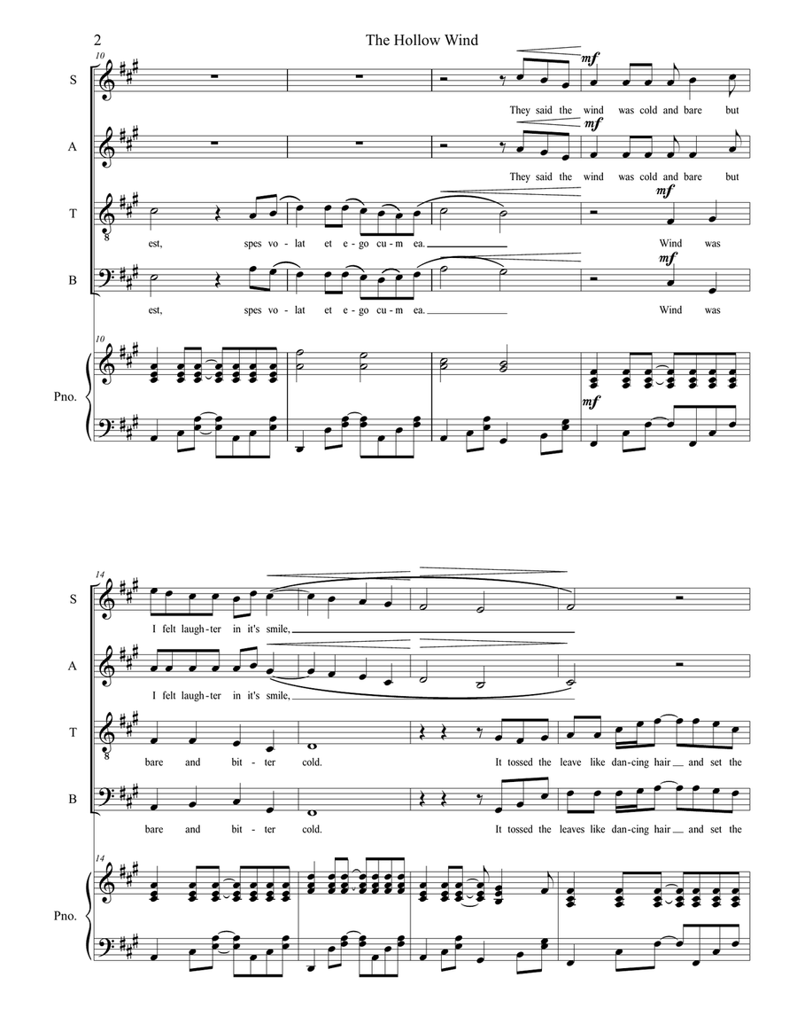 The Hollow Wind Divisi - Digital Sheet Music page 2