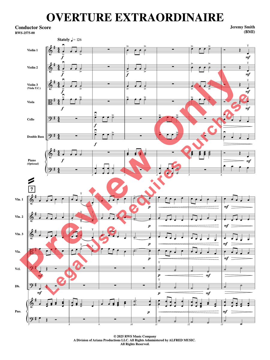 Overture Extraordinaire String Orchestra - Sheet Music page 4