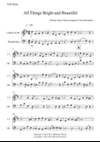 All Things Bright and Beautiful for Clarinet and Double Bass Duet
