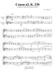 Mozart: Canon for Clarinet Duo