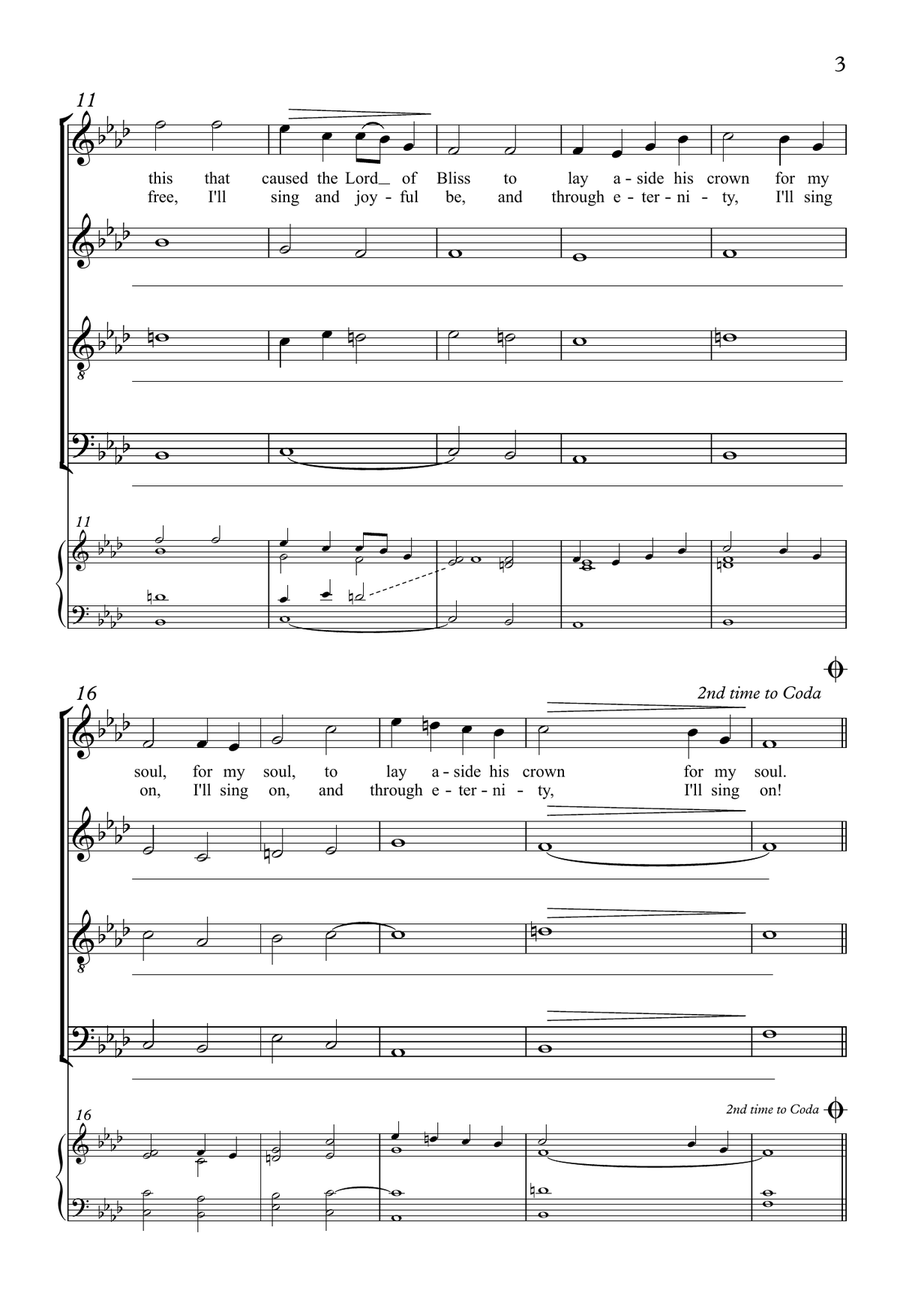 What Wondrous Love Is This 4-Part - Digital Sheet Music page 3