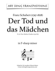 SCHUBERT: Der Tod und das Mädchen, D. 531 (transposed to F-sharp minor)
