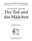 SCHUBERT: Der Tod und das Mädchen, D. 531 (transposed to E-flat minor)