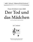 SCHUBERT: Der Tod und das Mädchen, D. 531 (transposed to C minor)