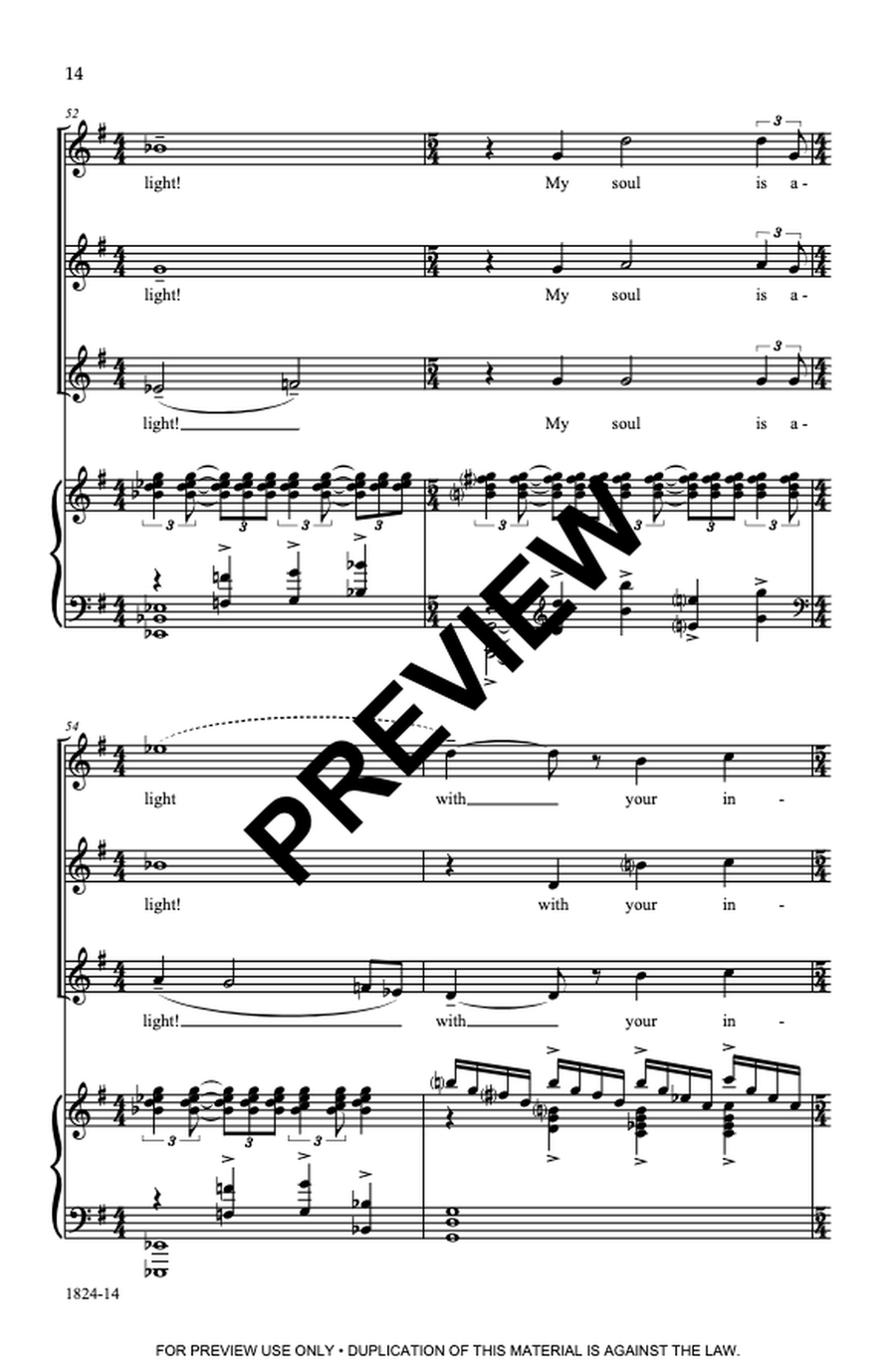 Alight SSA - Sheet Music page 14