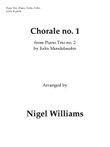 Chorale no. 1, Mendelssohn, Chorale from 2nd Piano Trio