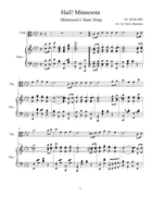 Hail! Minnesota - for Viola with Piano Accompaniment Viola scores gallery preview page 3
