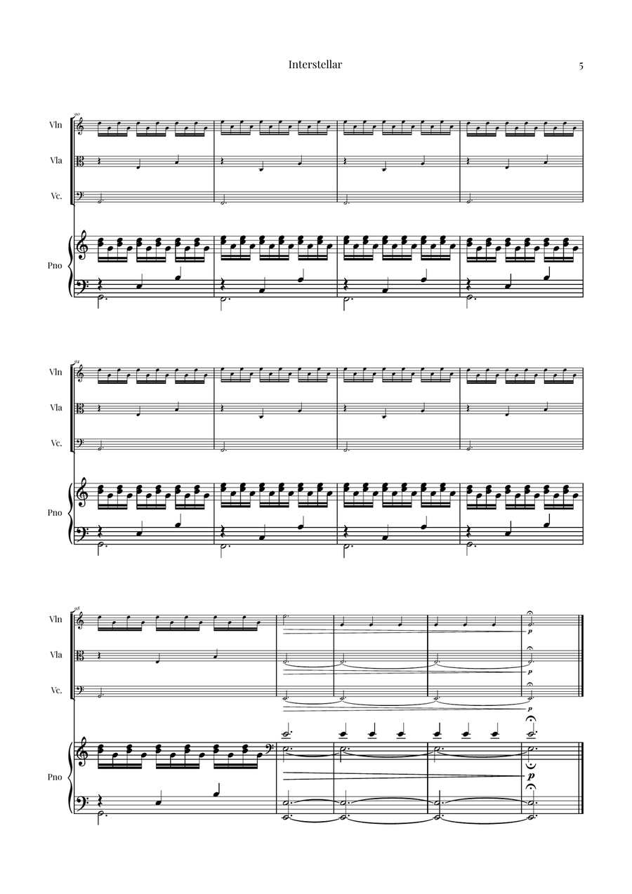 Interstellar Piano Quartet - Digital Sheet Music page 5