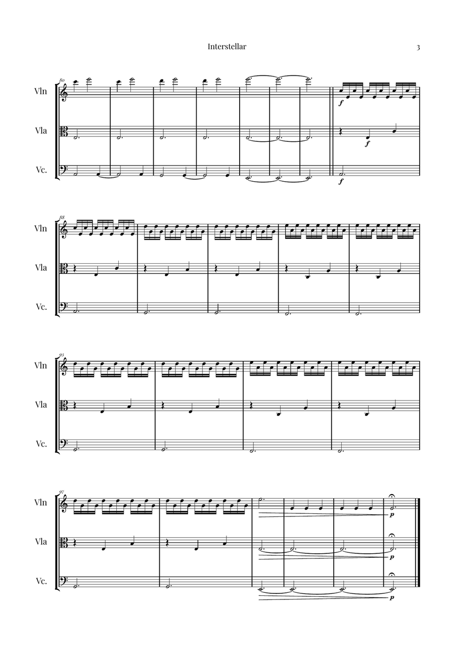 Interstellar String Trio - Digital Sheet Music page 3