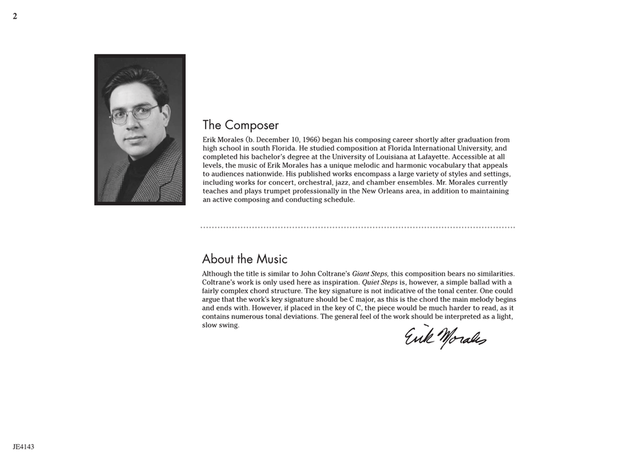 Quiet Steps: Score by Erik Morales Jazz Ensemble - Digital Sheet Music page 2