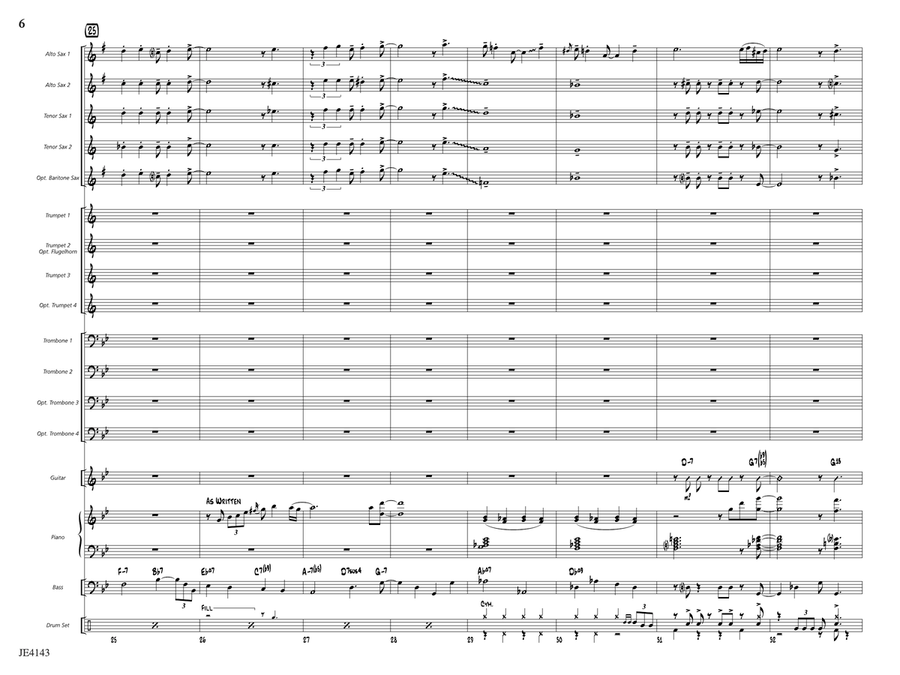 Quiet Steps: Score by Erik Morales Jazz Ensemble - Digital Sheet Music page 6