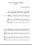 Jesu, Joy of Man´s Desiring. Oboe, S. Sax., Piano. With Parts.