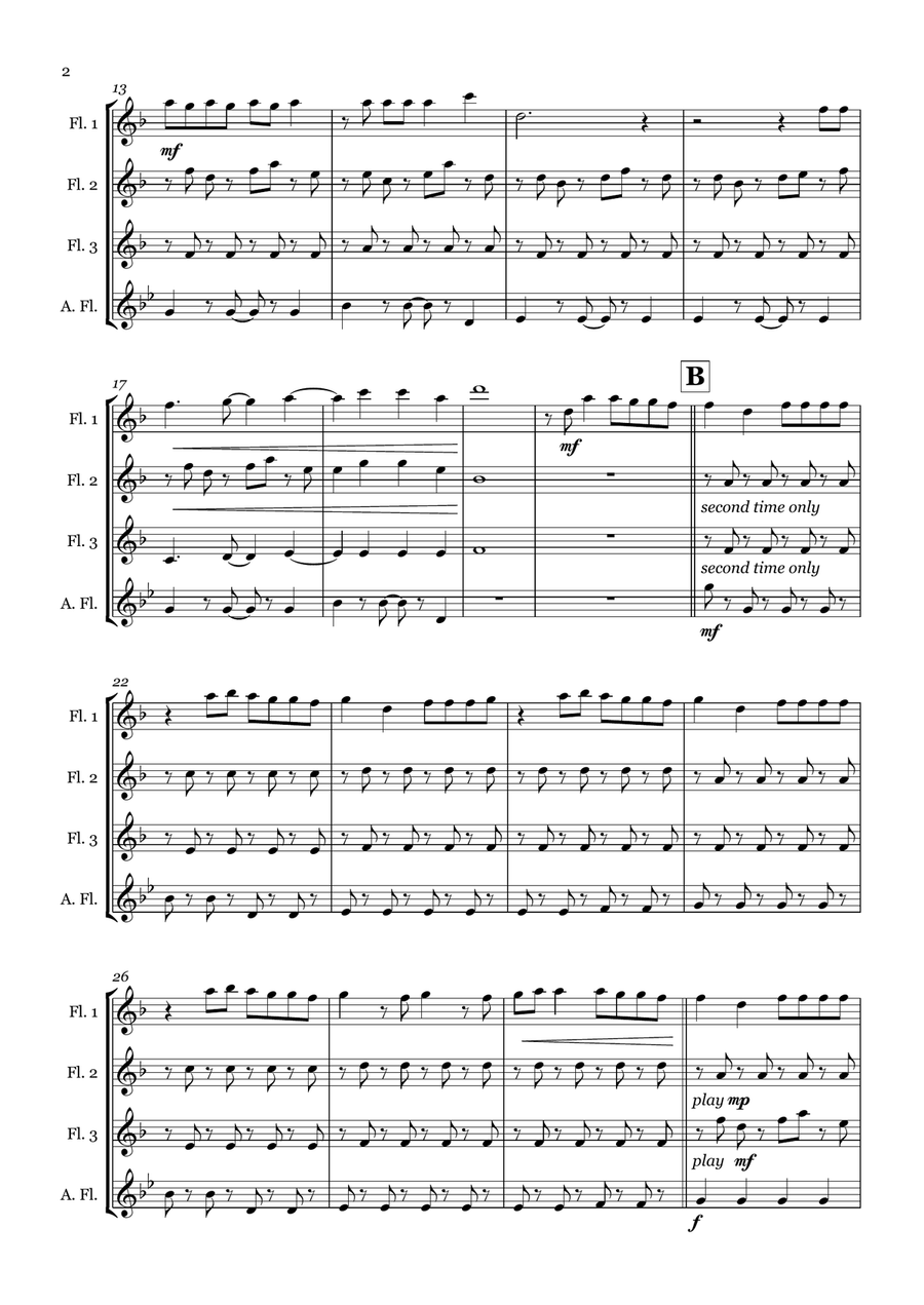 Bad Habits by Ed Sheeran Flute Quartet - Digital Sheet Music page 2