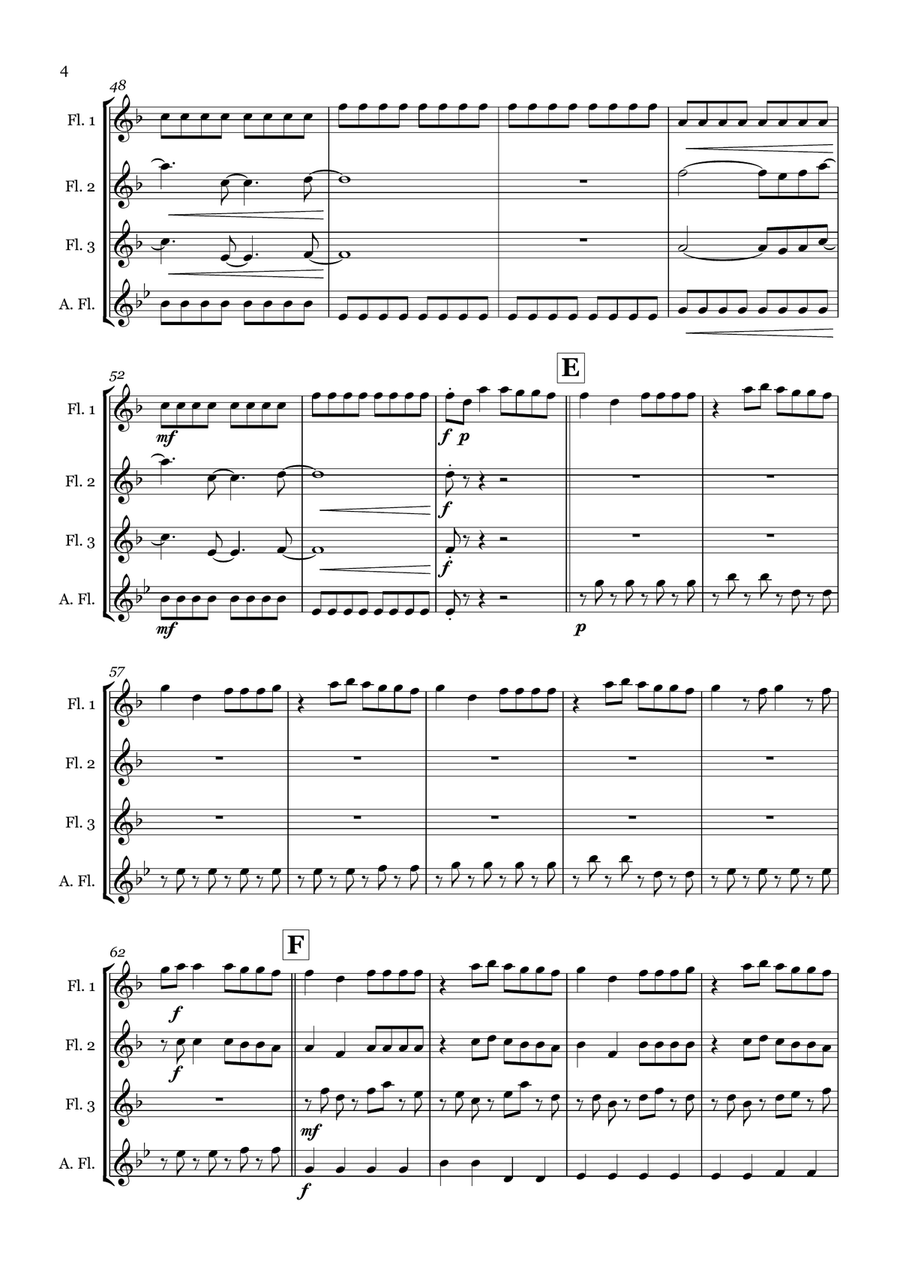 Bad Habits by Ed Sheeran Flute Quartet - Digital Sheet Music page 4
