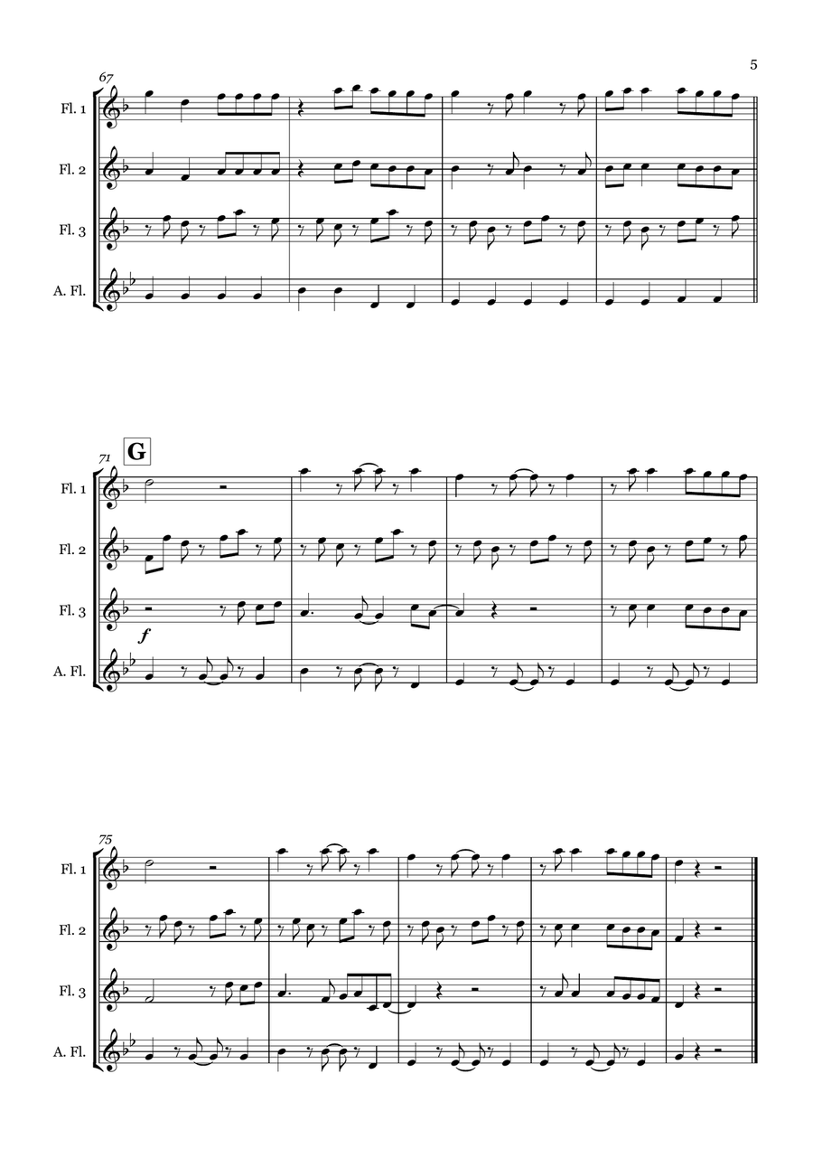 Bad Habits by Ed Sheeran Flute Quartet - Digital Sheet Music page 5