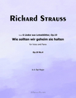 Wie sollten wir geheim sie halten, by Richard Strauss, in A flat Major