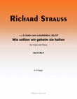 Wie sollten wir geheim sie halten, by Richard Strauss, in B Major