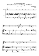 Little Variations on 'Happy Birthday' Chamber Music scores gallery preview page 3