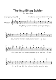 The Itsy Bitsy Spider - Solo Alto Sax in G Major With Chords & Lyrics - Beginner/Easy