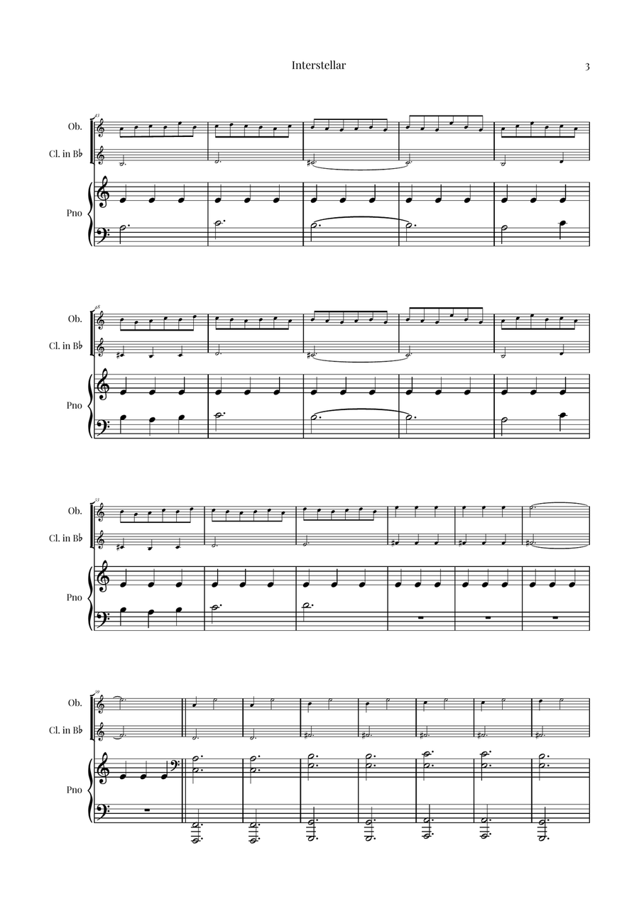 Interstellar Woodwind Duet - Digital Sheet Music page 3