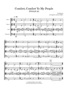 Comfort, Comfort Ye My People String Quartet scores gallery preview page 3