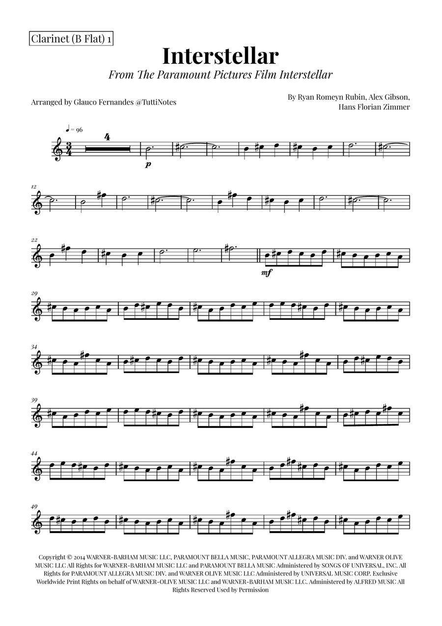 Interstellar Clarinet Duet - Digital Sheet Music page 4