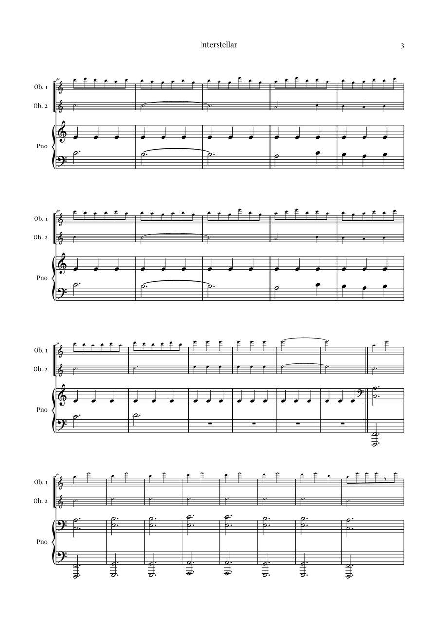 Interstellar Woodwind Duet - Digital Sheet Music page 3